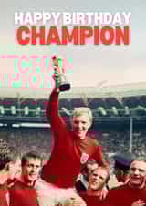 Face Swap Personalised Birthday Card – Football Champion – 1966 England Win created by thortful