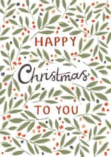 Classic Christmas Card - Festive Foliage created by @VickyYorkeDesigns