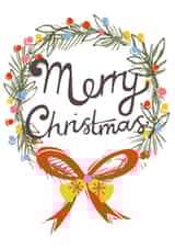 Classic Christmas Card - Festive Wreath created by @VickyYorkeDesigns