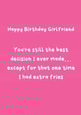 Funny Birthday Card - For Girlfriend - The Best Decision I Ever Made created by @Laura Lonsdale Designs