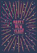 Pretty New Year Card - Fireworks created by Sarah Harding