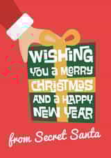 Cute Christmas Card - From Secret Santa - Gift created by Poppy Lane