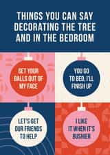 Naughty Christmas Card - Humour - Rude - Funny - Things you can say joke - Dirty created by Cookie Design