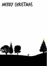 Christmas Runner - Festive Scene Running Christmas Card created by Worry Less Design