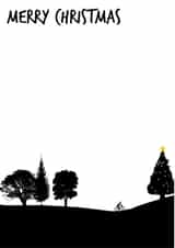 Christmas Cyclist - Festive Scene Cycling Christmas Card created by Worry Less Design