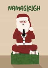 Funny Christmas Card - Namasleigh - Santa created by Giddy Kipper