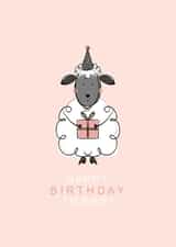 Cute birthday - sheep - happy birthday to ewe created by Little Prints Fred Designs