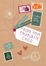 Funny Christmas Card - Special Delivery - From Your Favourite Child created by Two For Joy Illustration