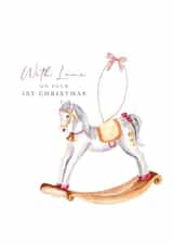 Cute Christmas Card - First Christmas - Rocking Horse created by Samantha