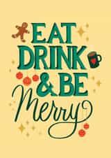 Cute Christmas Card - Sparkles - Be Merry created by Angelicabydesign