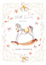 Pretty Baby Shower Card - Rocking Horse created by Samantha