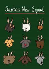 Funny Christmas Card - Dogs - Santa's New Squad created by LittleTalesByGem