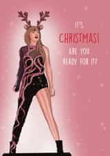 Fun Christmas Card - Taylor Swift - Are You Ready For It? created by Drawings by Firefly