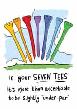 Funny Birthday Card - 70th - Golf - Under Par created by Blueberry Magpie Cards