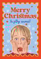 Funny Christmas Card - Home Alone - Ya Filthy Animal created by Foggish