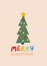 Cute Christmas Card - Merry Everything - LGBTQ+ created by Powerinmykindness