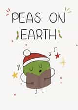Peas on earth Pun Card for Christmas created by Kaytealogy 
