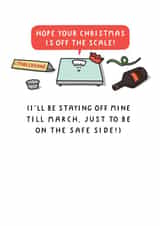 Funny Christmas Card - Hope Your Christmas Is Off The Scale! - Diet created by mungo and shoddy