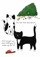Funny Christmas Card - From The Cats - Tree created by Skipping Wren