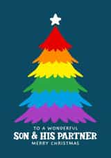 LGBTQ+ Christmas Card - For Son And Partner - Christmas Tree created by Atwood & Atwood