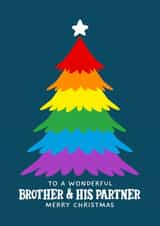 LGBTQ+ Christmas card - For Brother And Partner - Christmas Tree created by Atwood & Atwood