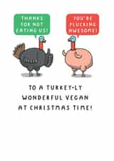 Funny Christmas Card - Vegetarian - Turkey created by mungo and shoddy