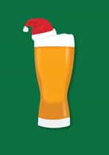 Novelty beer card for your friends or family - Santa hat - cute - Christmas created by DBD Designs