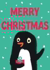 Cute Christmas Card - Penguin created by Hole in my Pocket