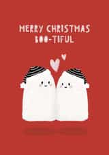 Cute Merry Christmas Ghosts card created by Giddy Kipper