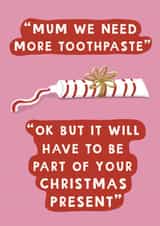 Funny Christmas Shopping card for Mum created by Giddy Kipper