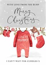 Merry Christmas Mummy, With Love From The Bump Card created by Making Meadows Ltd
