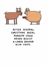 Funny Christmas Card - Large Donner With Chips created by mungo and shoddy