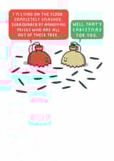 Funny Christmas Card - Surrounded by Annoying Pricks - Smashed Baubles created by mungo and shoddy