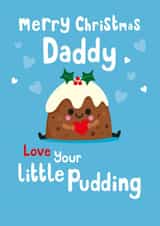 Cute Christmas Card - Daddy - Little Pudding created by Jennibdraws