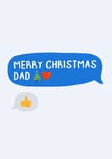 Funny Christmas Card - For Dad - Thumbs Up Text created by Amelia Ellwood