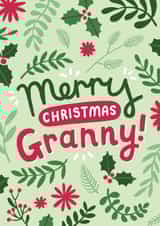 Merry Christmas Granny! Lovely nature inspired festive card for Granny created by Josie Gledhill