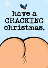 Cheeky Christmas Card - Bum - Have A Cracking Christmas created by Mrs Best Paper Co.