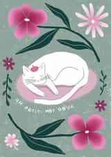 Cute Thinking Of You Card - Cat - Un Petit Mot Doux created by Atelier Bee