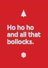 Funny Christmas Card - For Him - Ho Ho Ho Frosted Look created by Brainbox Candy