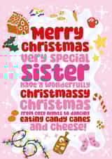 Funny Christmas Card - For Sister - Wonderfully Christmassy Christmas created by Rulu