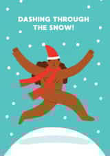 Cheeky Christmas Card - For Her - Dashing Through The Snow created by Stormy Knight