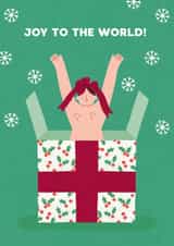 Rude Christmas Card - For Her - Joy To The World created by Stormy Knight