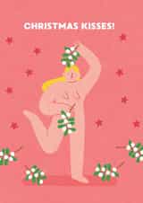 Nude Christmas Card - Christmas Kisses - Mistletoe and Boobs! created by Stormy Knight