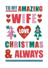 Arty Christmas Card - Amazing Wife created by Sticky Tape Kate