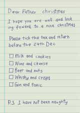 Funny Christmas Card - Santa's Tick List created by LOVEDAY DESIGNS on Thortful