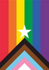 Arty Christmas Card - Pride Flag - Christmas Tree - LGBTQ+ created by Yay Days