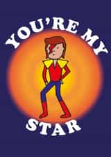 David Bowie - cute thank you or anniversary card for music-loving friend/partner created by Hannah @rocknrollbabies