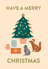 Cute Christmas Card - For Pet Lovers - Merry Christmas created by Stormy Knight