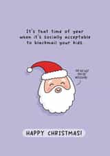 Funny Christmas Card - Blackmail created by Inky in the Wild