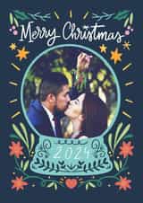 Personalised Christmas Photo Card created by Natalia Gonzalez - Classic Christmas Card - Snow Globe - 2024